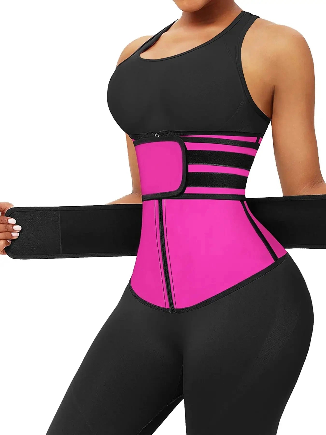 Premium Neoprene Waist Trainer – USA-Made Sweat Trimmer & Workout Sauna Belt