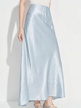 Acetate Trumpet Midi Skirt – Elegant Drape