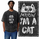 DB Cat Acid-Washed Graphic Tee