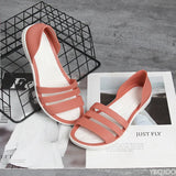 2025 For Women Summer Flats Candy Color Casual Beach Outdoor Female Ladies Jelly Slippers Fashion Open-Toed Slides Shoes