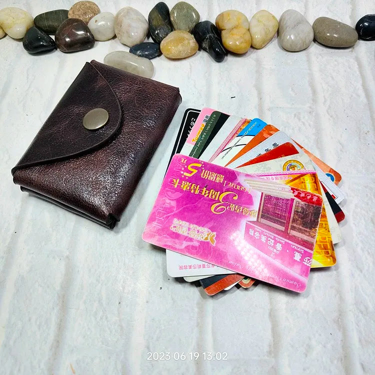 Small Waist Bag Genuine Leather Belt Pack Wallet Coin Purse Card Holder Car Key Pouch Driver's License Case Men Women 6065