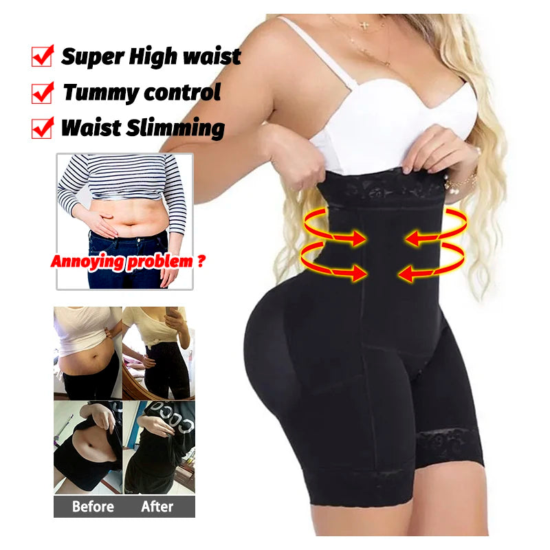 High Waist Seamless Butt Lifter Shapewear – Firm Control Tummy Girdle