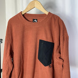 Original Men's Sporty Casual Hoodie Polyester Fiber Youth Trend Autumn Warm round Neck Chest Pocket No Button Men's Sweatshirt