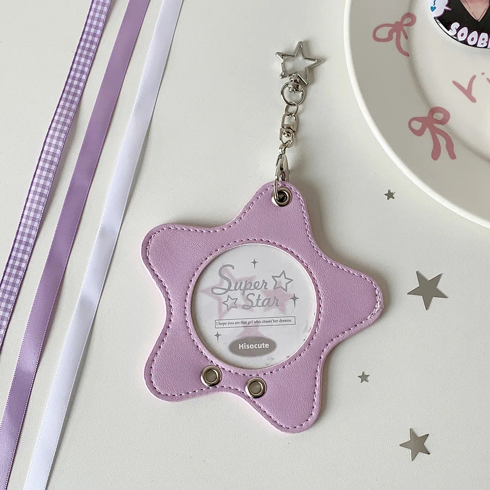 Y2K Korean Fashion Star Bag Pendant Cute Idol 3in Photo Storage Card Album Card Holder Women Decorative Accessories KeychainGift