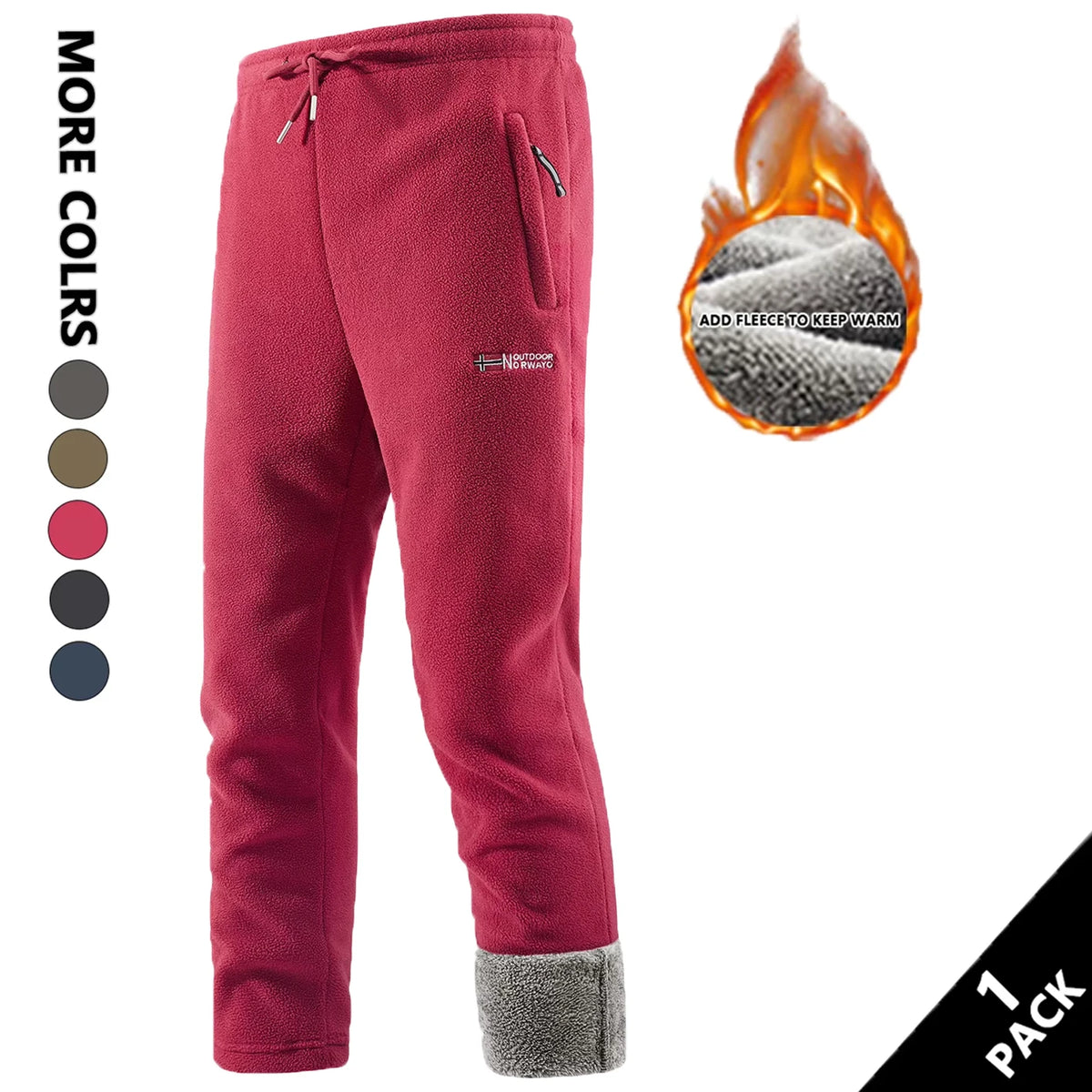 Polar Fleece Drawstring Winter Sweatpants