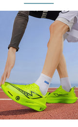Men Marathon Running Shoes Carbon Plate Training Race Sports Outdoor Breathable Lightweight Women Comfortable Athletic Sneakers
