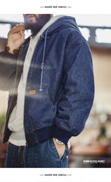 Maden J130 Heavyweight Canvas Hooded Jacket for Men
