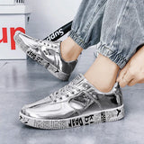 Men's Glitter Lace-Up Streetwear Sneakers
