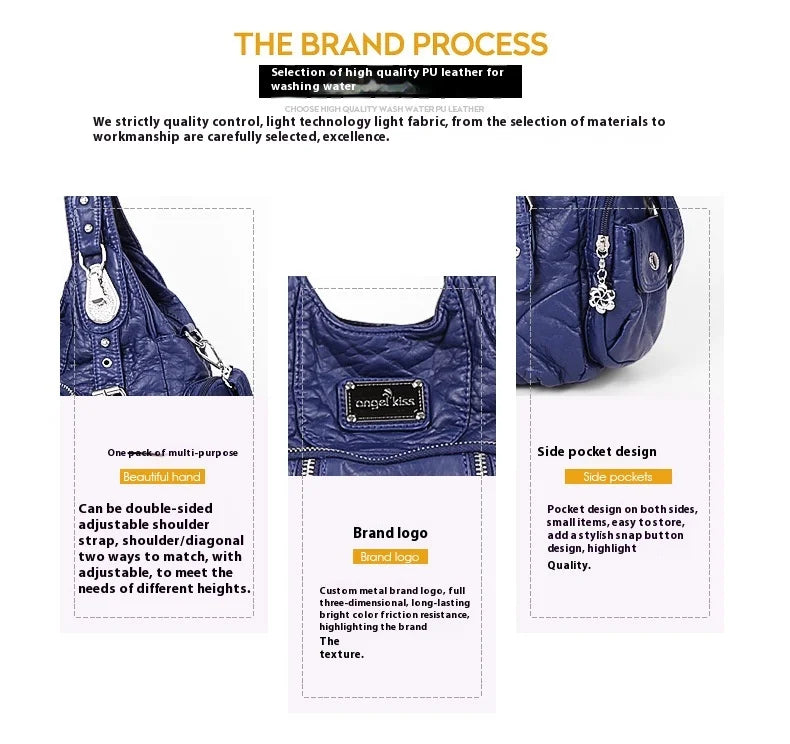 Women Fashion Handbags Women Shoulder Bags PU Leather Handbag Female Satchel Big-capacity Shoulder Purse Bag Bolsa Feminina
