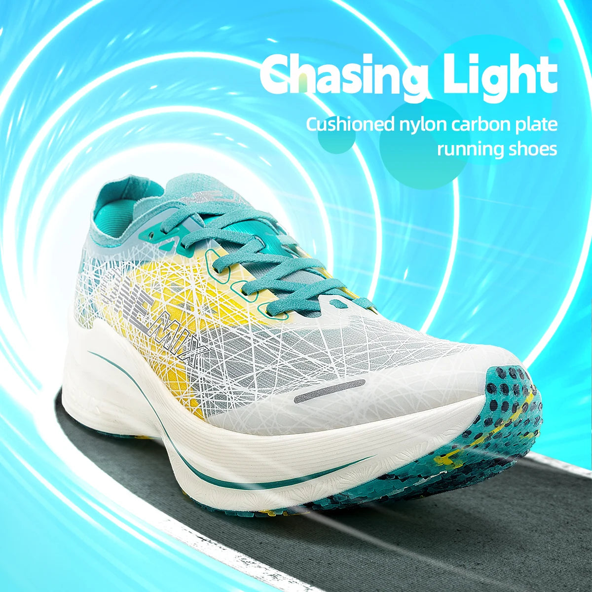 ONEMIX Marathon Carbon Plate Running Shoes Shock Absorption Ultra-light Sports Shoes Rebound Technology Outdoor Men Sneakers
