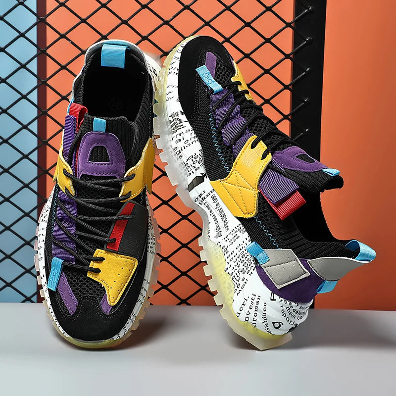 Men’s Lightweight Thick-Sole Mesh Sneakers
