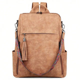 Women's Genuine Leather Laptop Backpack — 15.6" Retro Style
