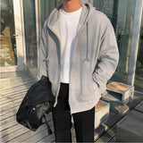 Men’s Solid Zip-Up High Street Hoodie