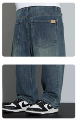 Men's Fleece-Lined Wide-Leg Jeans – Winter Warmth