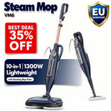 Steam Mop Cleaner with Rotating Mop Pad 10 in 1 Lightweight Spin Mop 1300W Powerful Floor Steamer for Home Hardwood Laminate VM6