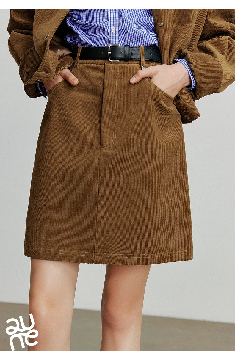 Toyouth Corduroy A-Line Mini Skirt | Autumn 2025