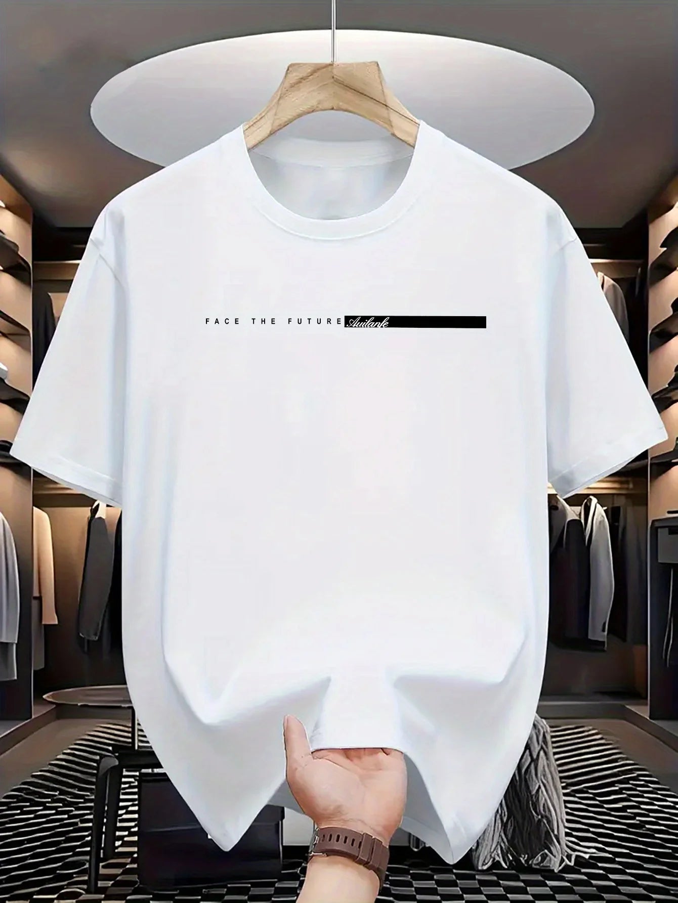High Street Letter Print Cotton Tee