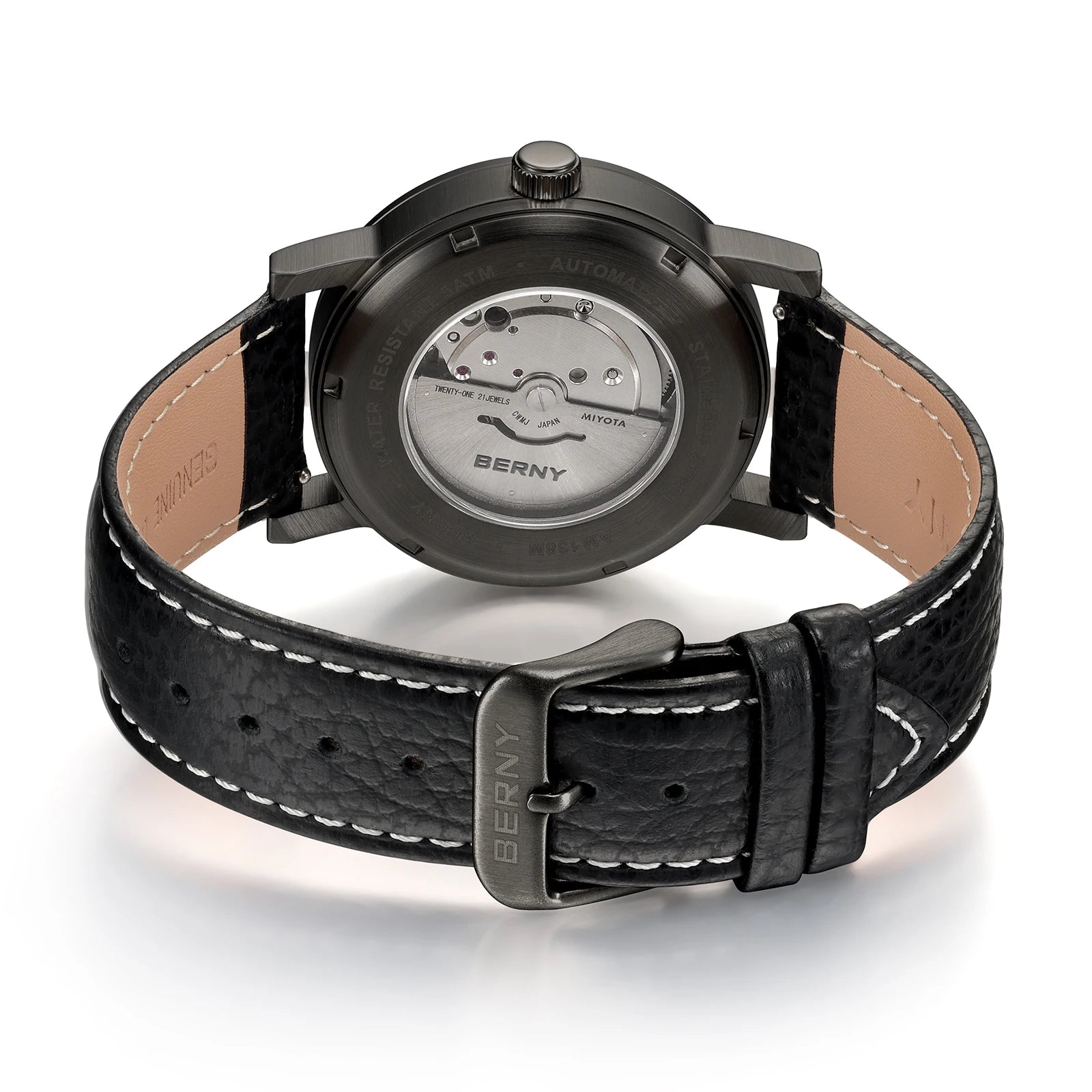 BERNY Watch for Men Automatic Self-Wind Luxury Watch Sappire MIYOTA 8215 Top Luminous 5ATM Mechanical Wristwatch