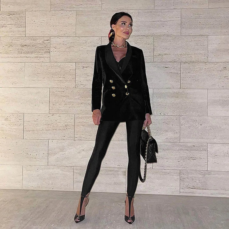 Women's Black Glitter Skinny Pants