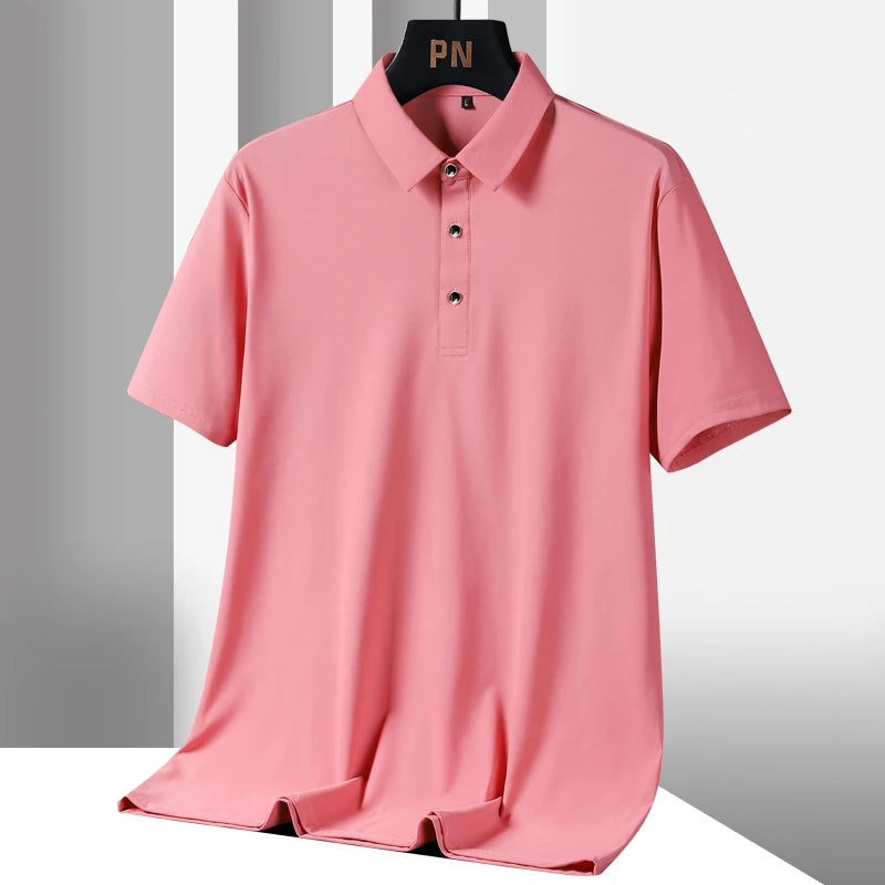 Men's Plus Size Ice Silk Polo Shirt – Quick Dry