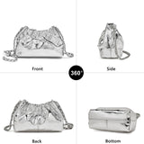 FOXER Genuine Leather Women Small Shoulder Bag Lady Fashion Mini Crossbody Handbag Purse Perfect Gift for Wife, Girlfriend