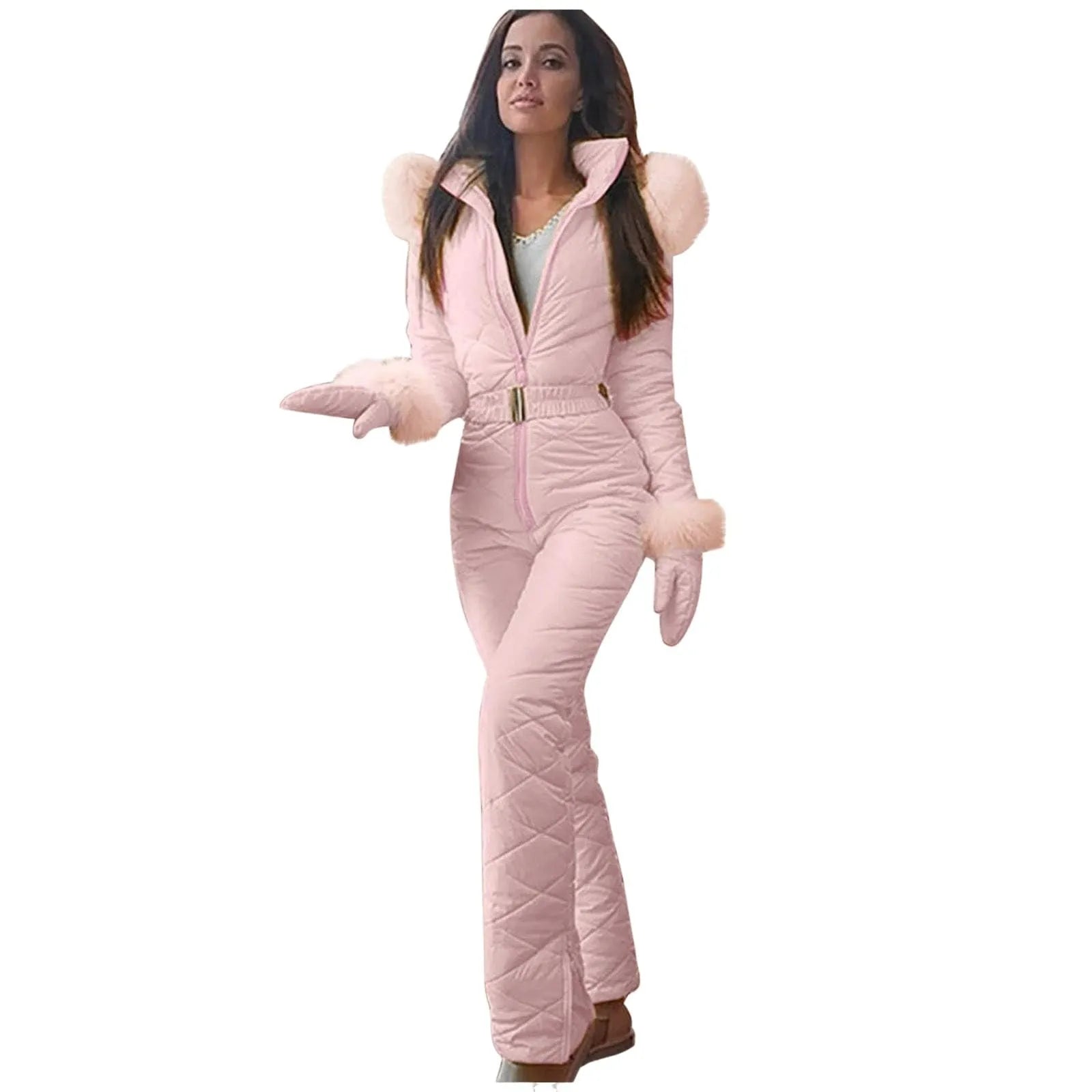 Waterproof One-Piece Ski Suit – Insulated Winter Hooded Jumpsuit