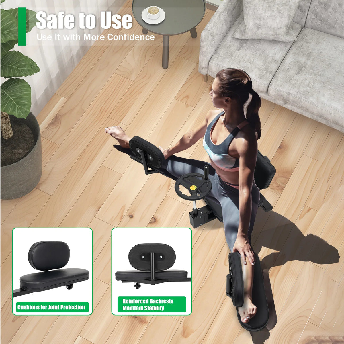 Pro Leg Stretcher with Handwheel & Cushioned Support
