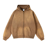 Men’s Oversized Tie-Dye Fleece Zip-Up Hoodie
