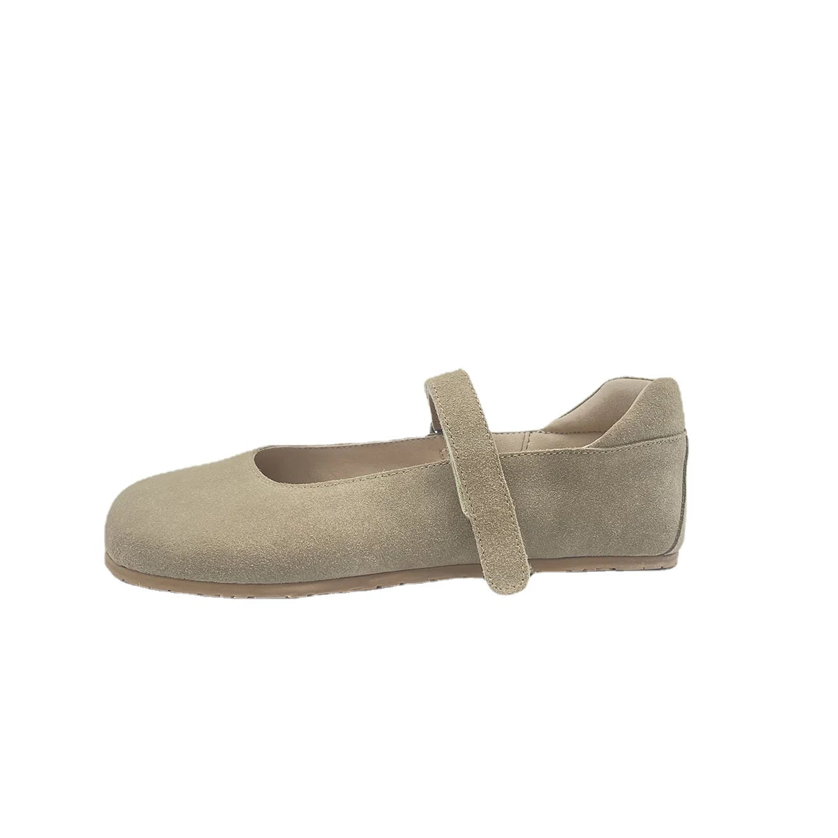 Tipsietoes 2026 Sprinng Autumn Barefoot Cow Suede Genuine Leather Women Ballerina With Zero Drop Flat Soft Sole Wider Toe Box