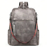 Women's Genuine Leather Laptop Backpack — 15.6" Retro Style