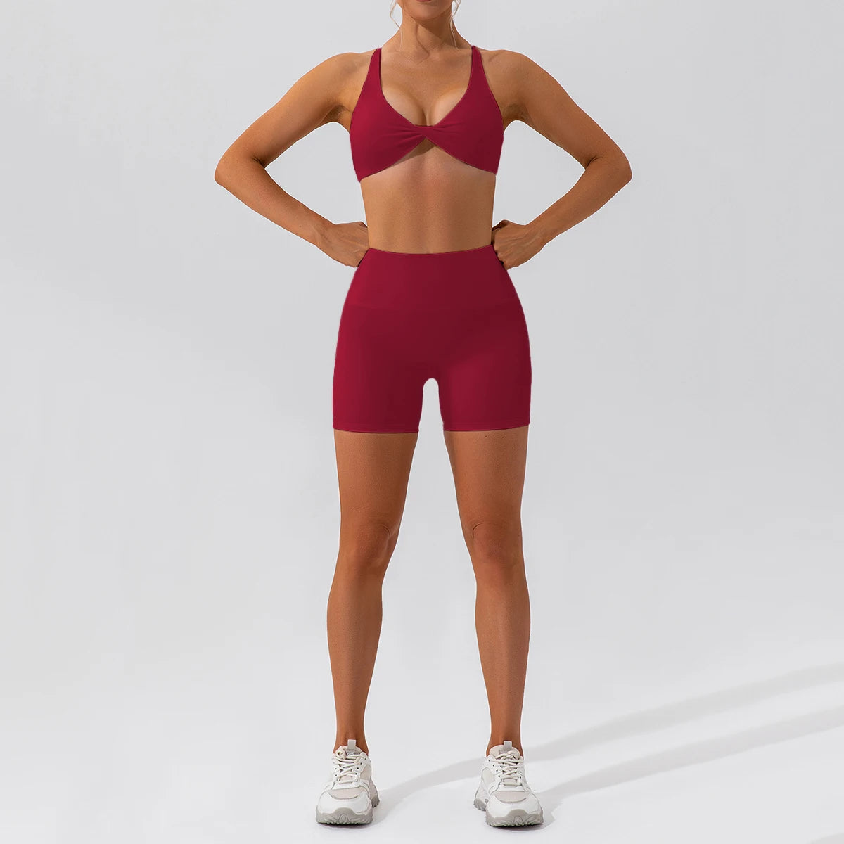 2-Piece Women's High-Waist Yoga Set – Seamless Long Sleeve Workout Suit