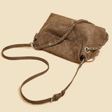 LAORENTOU Fabric Women's Strap Shoulder Bag Advanced Retro Underarm Large Capacity Fashion Quilted Handbag for Women Cossbody