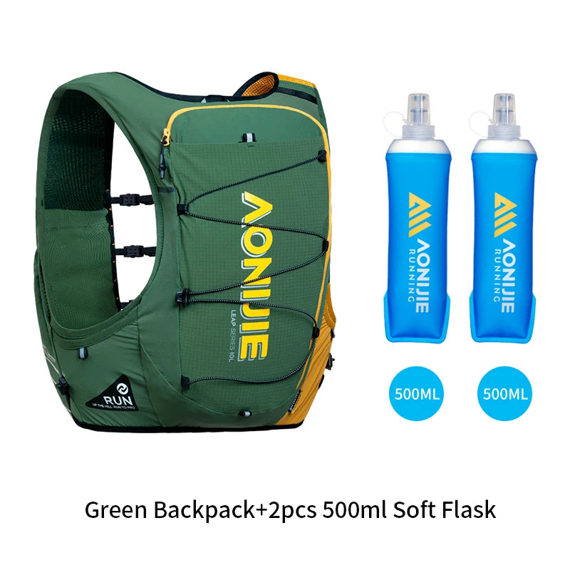 AONIJIE C9116-10L Hydration Pack Backpack High Capacity Marathoner Running Race Hydration Vest Lightweight for Men and Women