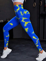 Women's 3D Tie-Dye Seamless Push-Up Leggings