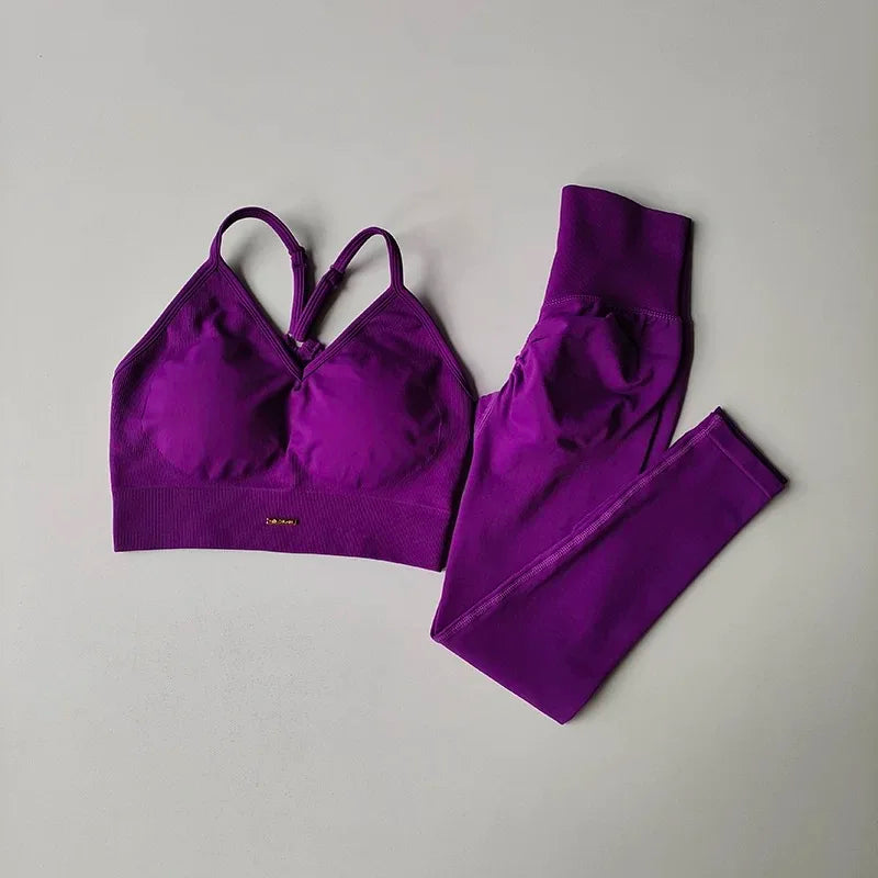 High-Waisted Peach Sculpt Yoga Set