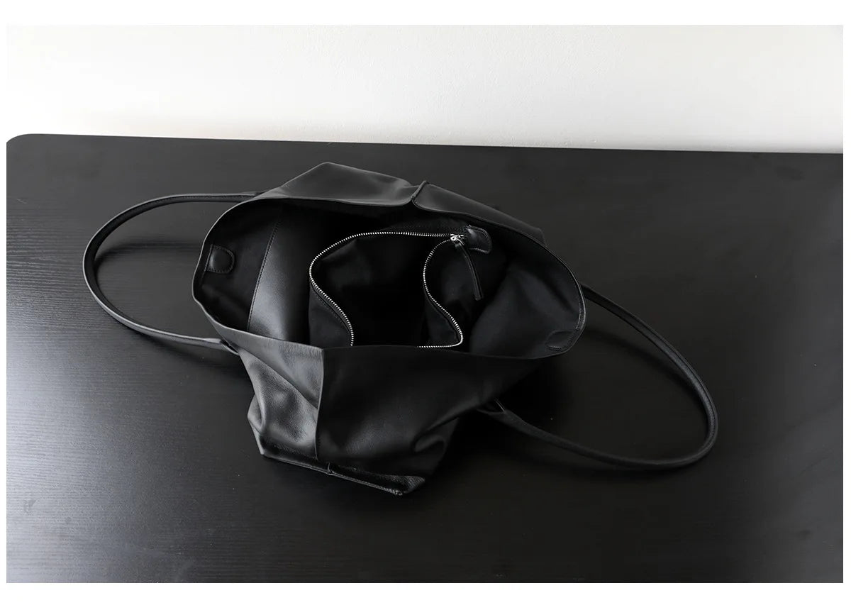 Motingsome Luxury Niche First-layer Cowhide Tote Bag Woman Large Capacity Shoulder Underarm Bag Casual Tote Big Handbag 2025 New