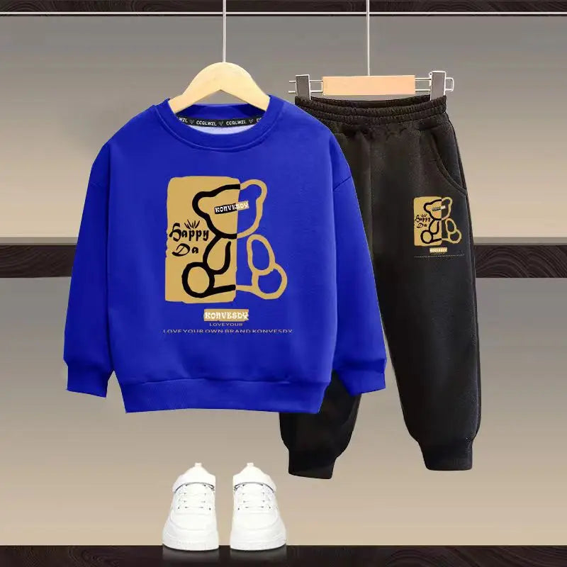 Autumn Baby Bear Sweatshirt & Pants 2-Piece Set