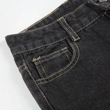 Weekeep Floral Embroidery Low Rise Flared Jeans Women