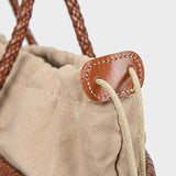 Genuine Leather Cowhide Tote Bags For Women Luxury Designer Handbag Purses 2025 New In Vintage Handmade Weave Underarm Shoulder