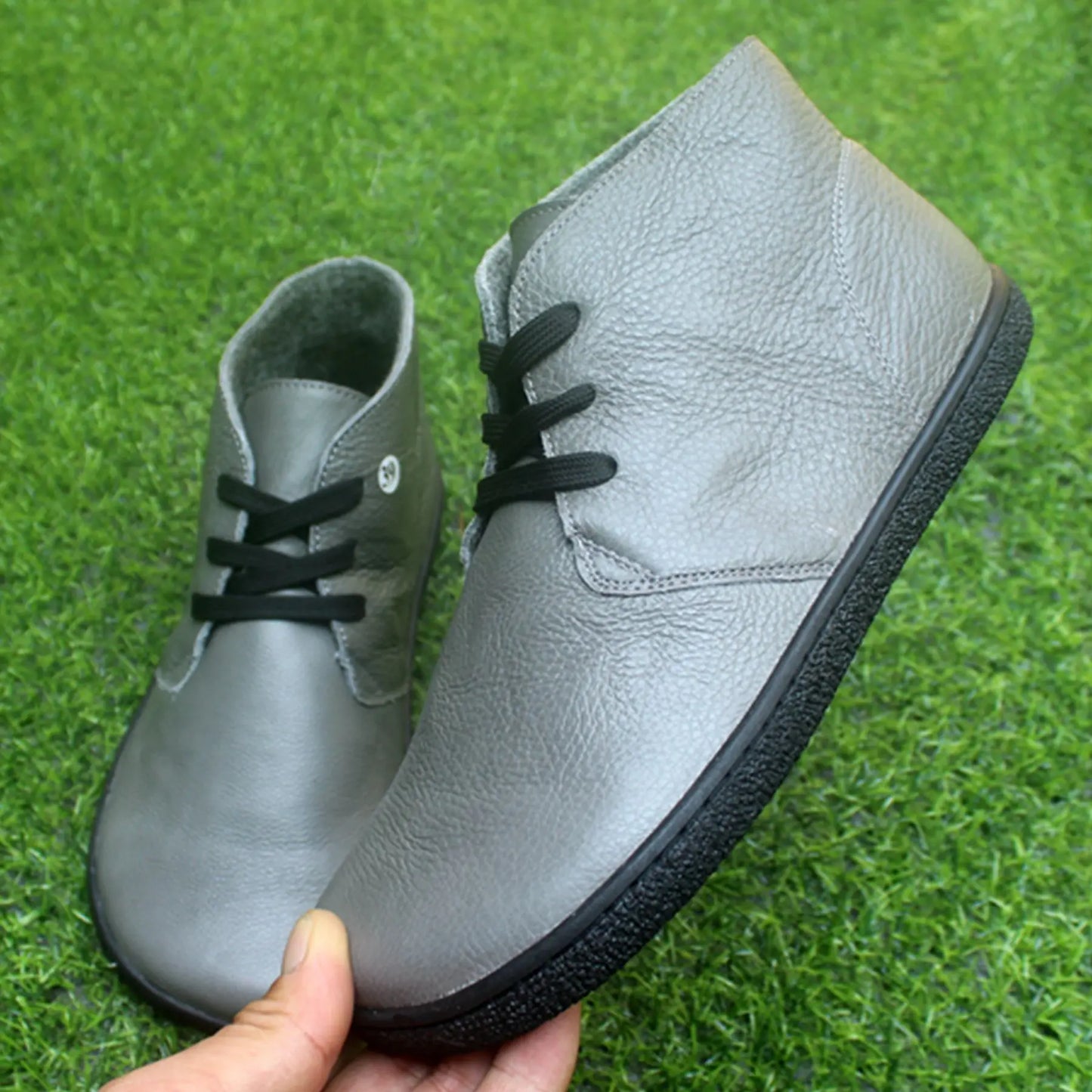 Barefoot Leather Boots with Wool Lining