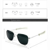 Men's Pilot Sunglasses – Mirror Lens UV400 Alloy Frame