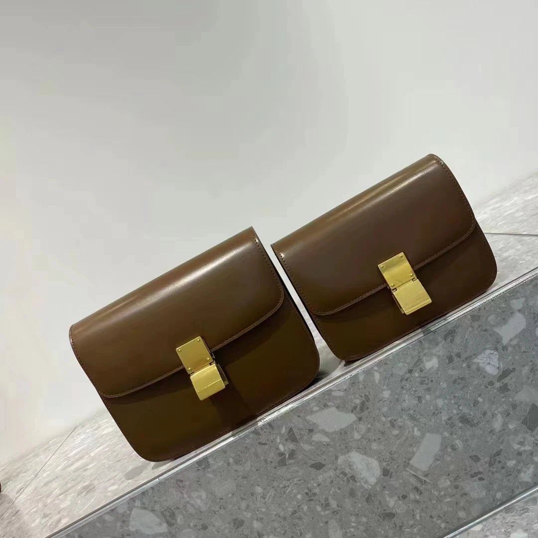 Women’s Genuine Leather Shoulder Bag 2025 Trend Brand Small Square Bags Luxury Designer Handbag Fashion Messenger BagsTofu Bags