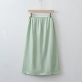 Women's Elegant Linen Midi Skirt – Summer 2025