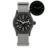 Militado ML05 Vintage Watch VH31 Sweep Second Movement Domed Sapphire Crystal With High Clear AR Coating Luminous 38mm Watches