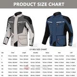 LYSCHY Motorcycle Jacket Pants Suit Cold-proof Waterproof Winter Men Motorbike Riding Moto Jacket Protective Gear Armor Clothing