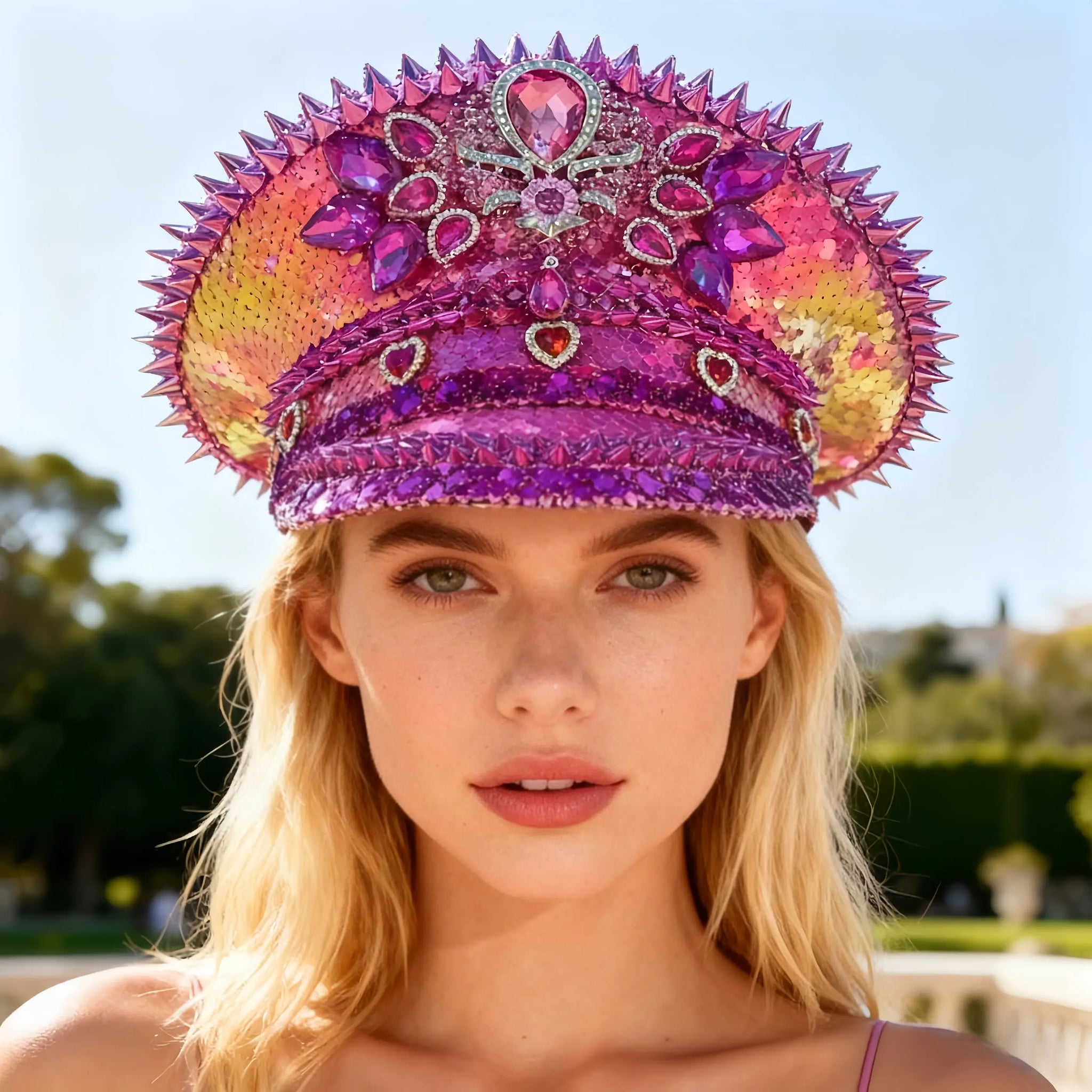 Rhinestone Captain Hat | Festival & Masquerade Cap