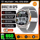 New Upgrade GPS Outdoor Sports SmartWatch Men With 5ATM Swim Compass Altimeter 1.56" AMOLED Heart Rate Bluetooth Call Smartwatch