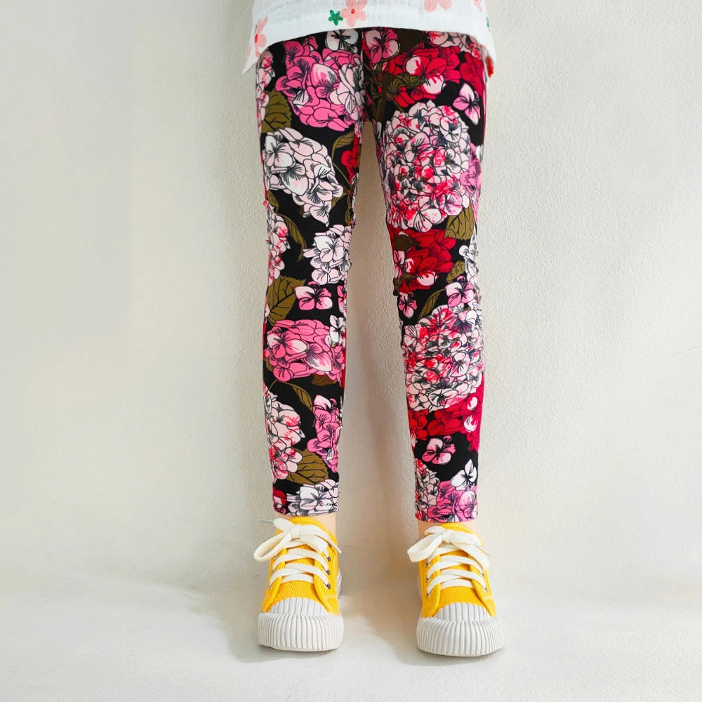 Girls' Floral Cartoon Fashion Leggings