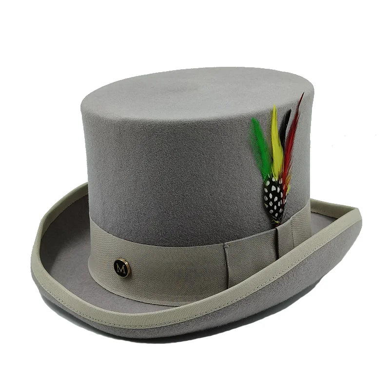Men's Classic Wool Top Hat | Gentleman Magician Style