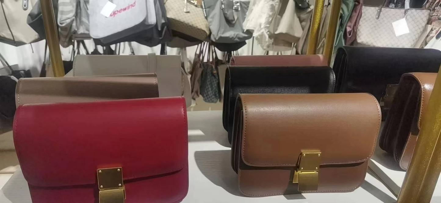 Women’s Genuine Leather Shoulder Bag 2025 Trend Brand Small Square Bags Luxury Designer Handbag Fashion Messenger BagsTofu Bags